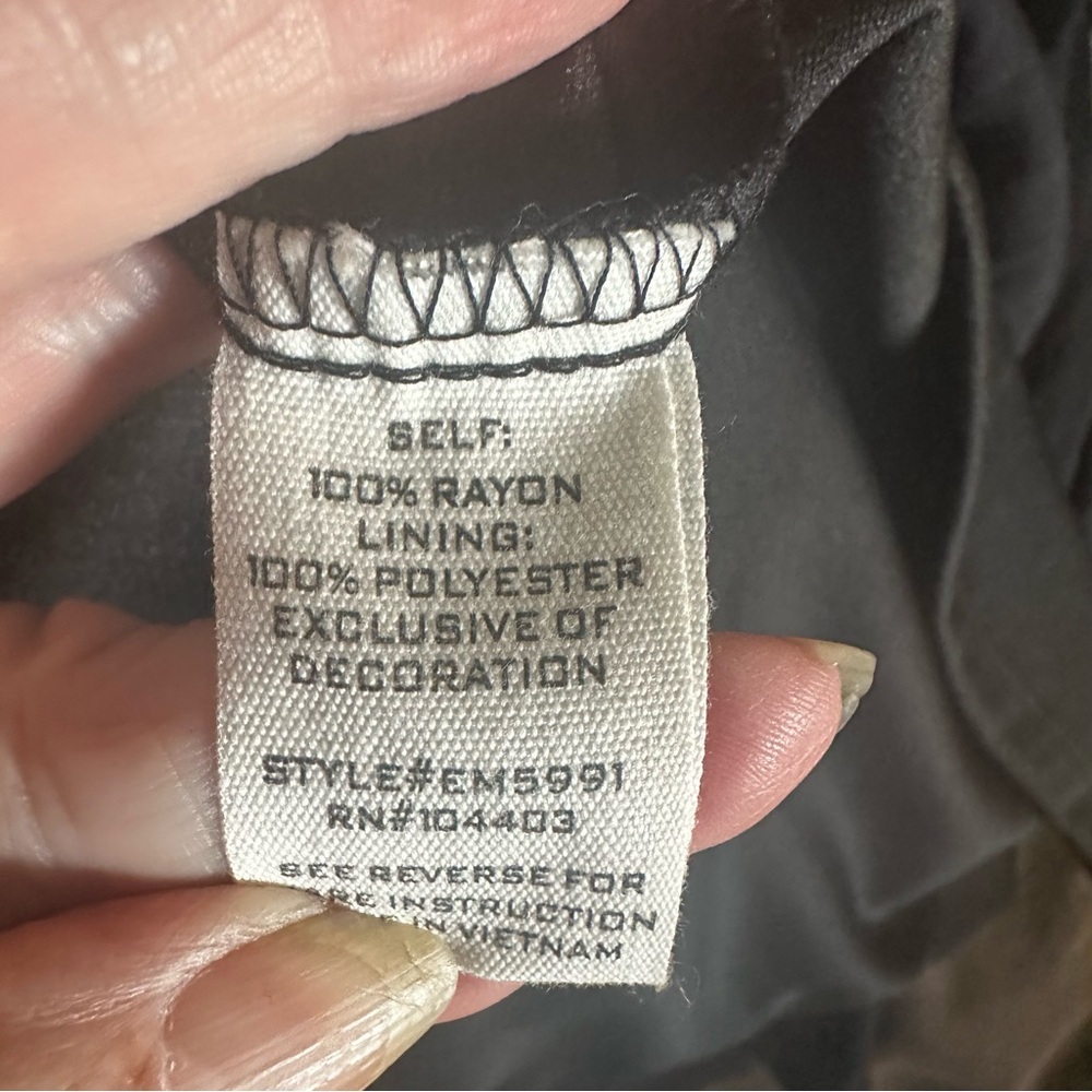 Navy Blue Ruffled Buttoned Mini Sundress - Picture 4 of 4